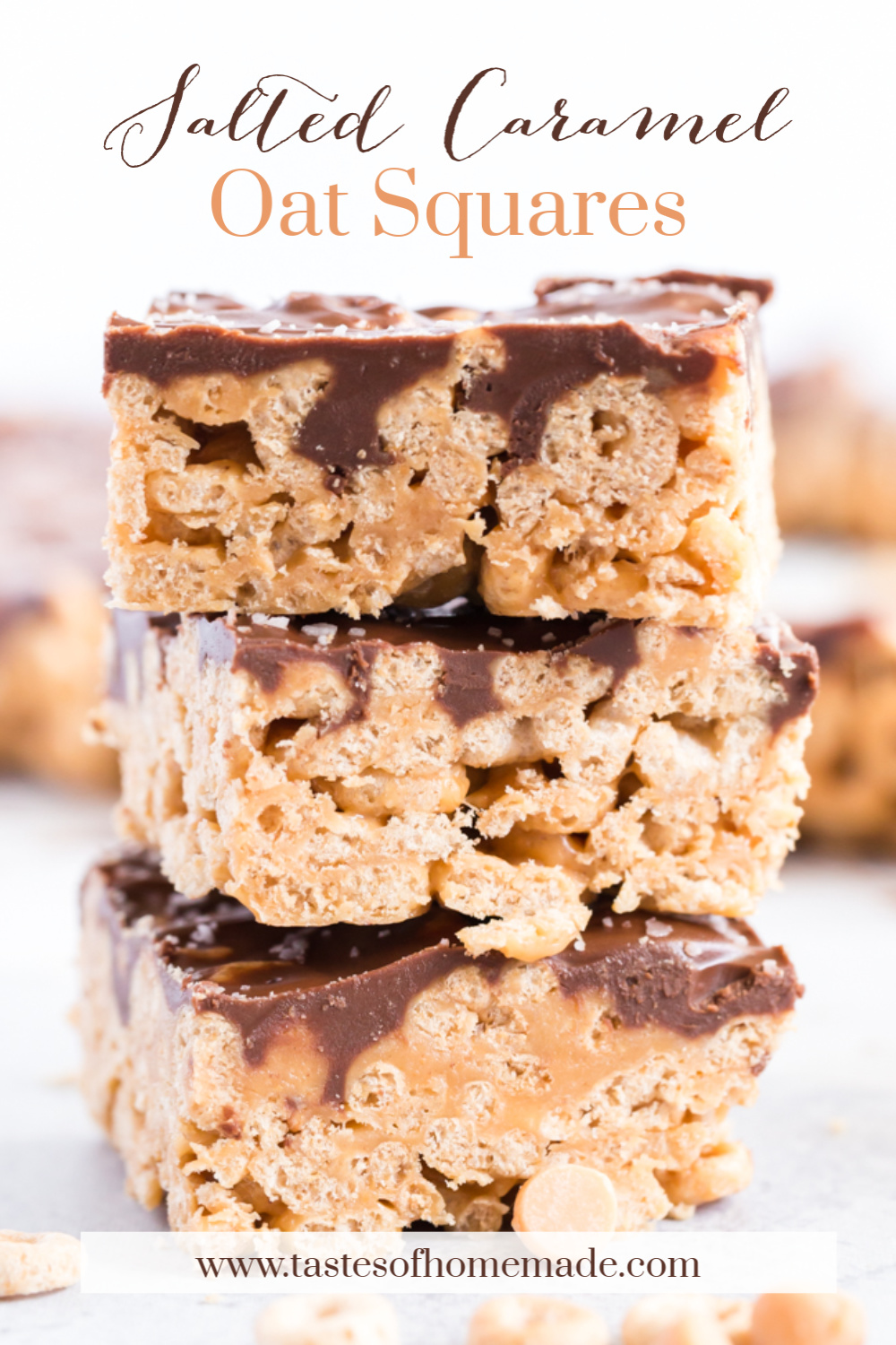 Salted Caramel Oat Squares Tastes of Homemade