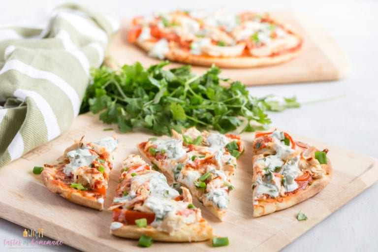 Easy Butter Chicken Flatbread Tastes of Homemade