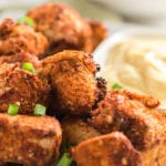 Chicken bites on a plate