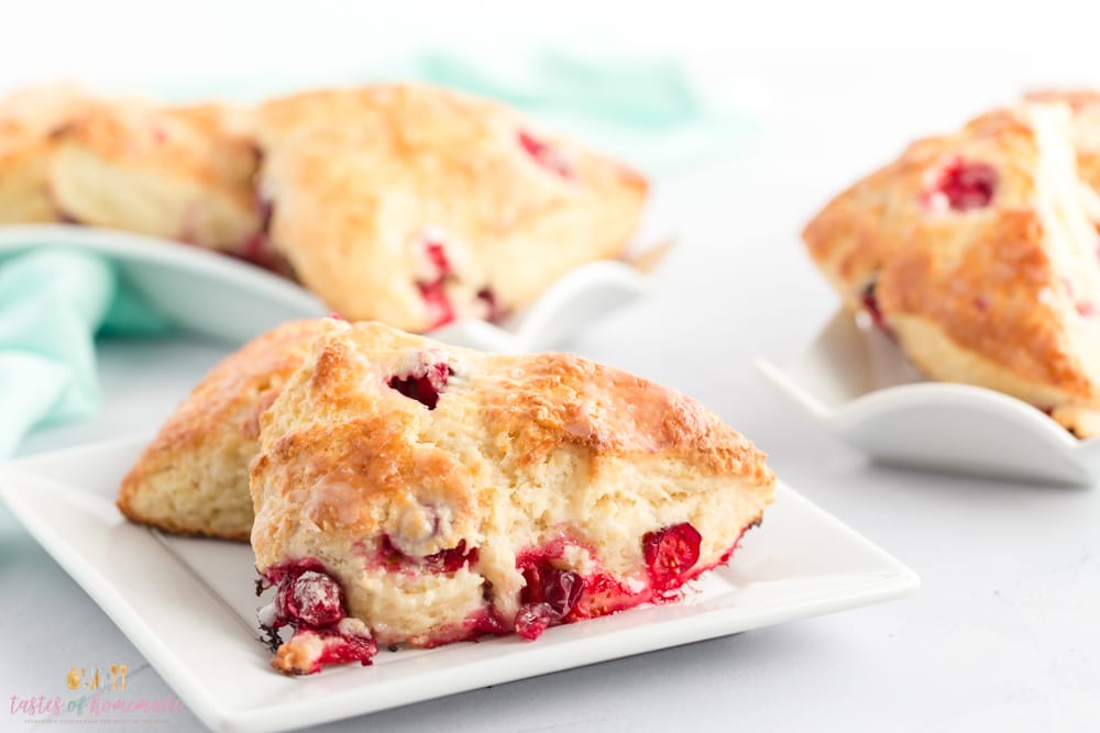 Cranberry Scones on a plate