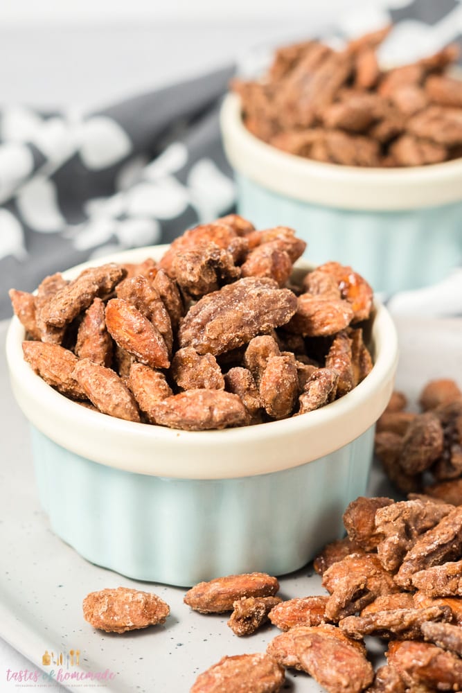 Candied nuts in a bowl