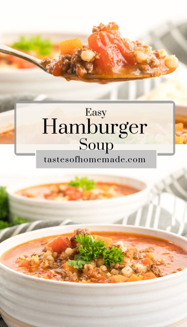 Easy Hamburger Soup Tastes of Homemade