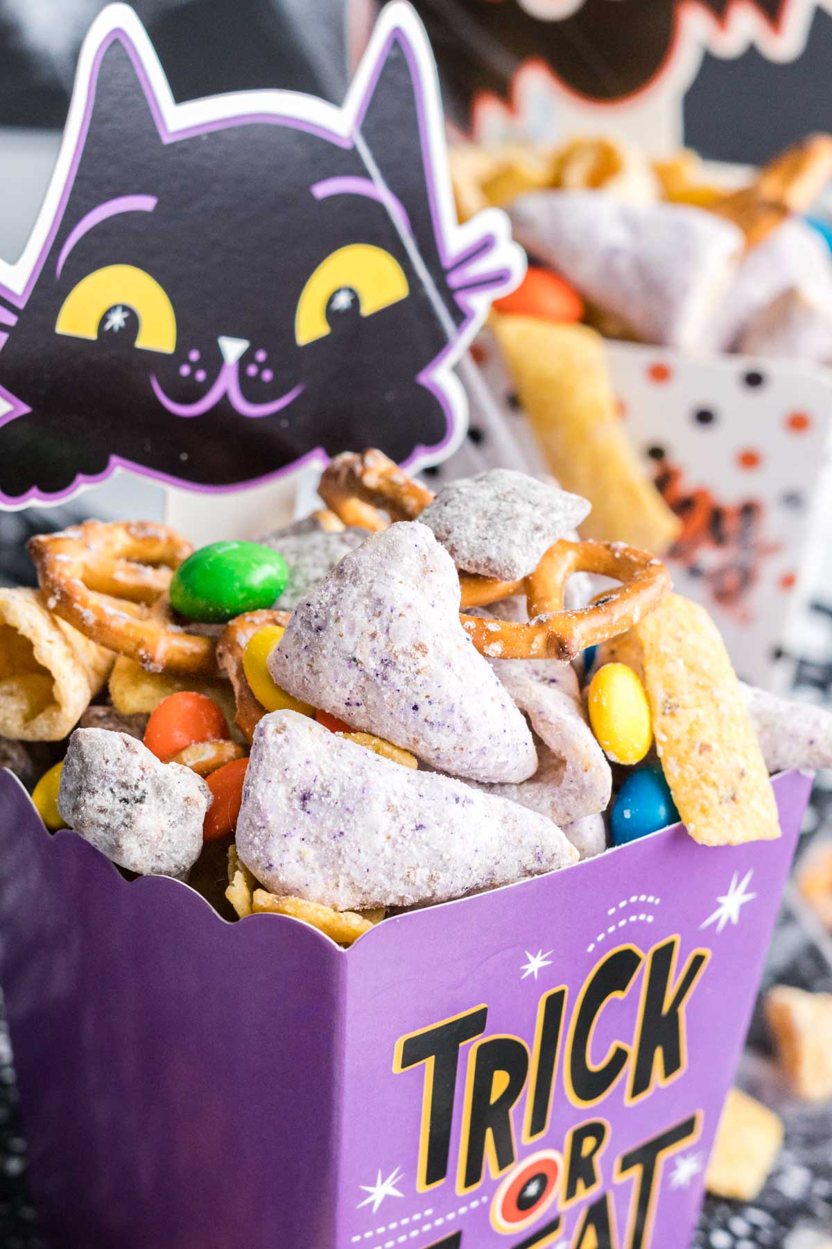 Muddy Buddy Halloween Snack Mix - Tastes of Homemade