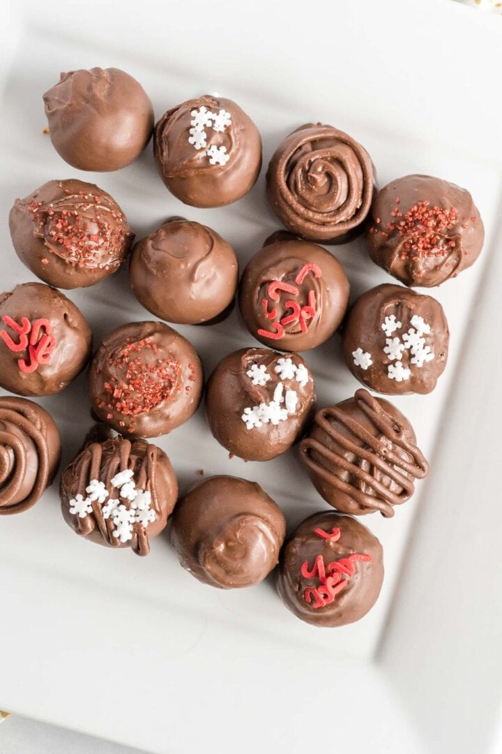 Chocolate Cream Cheese Truffles Tastes of Homemade