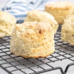 Biscuits on a cooling rack.