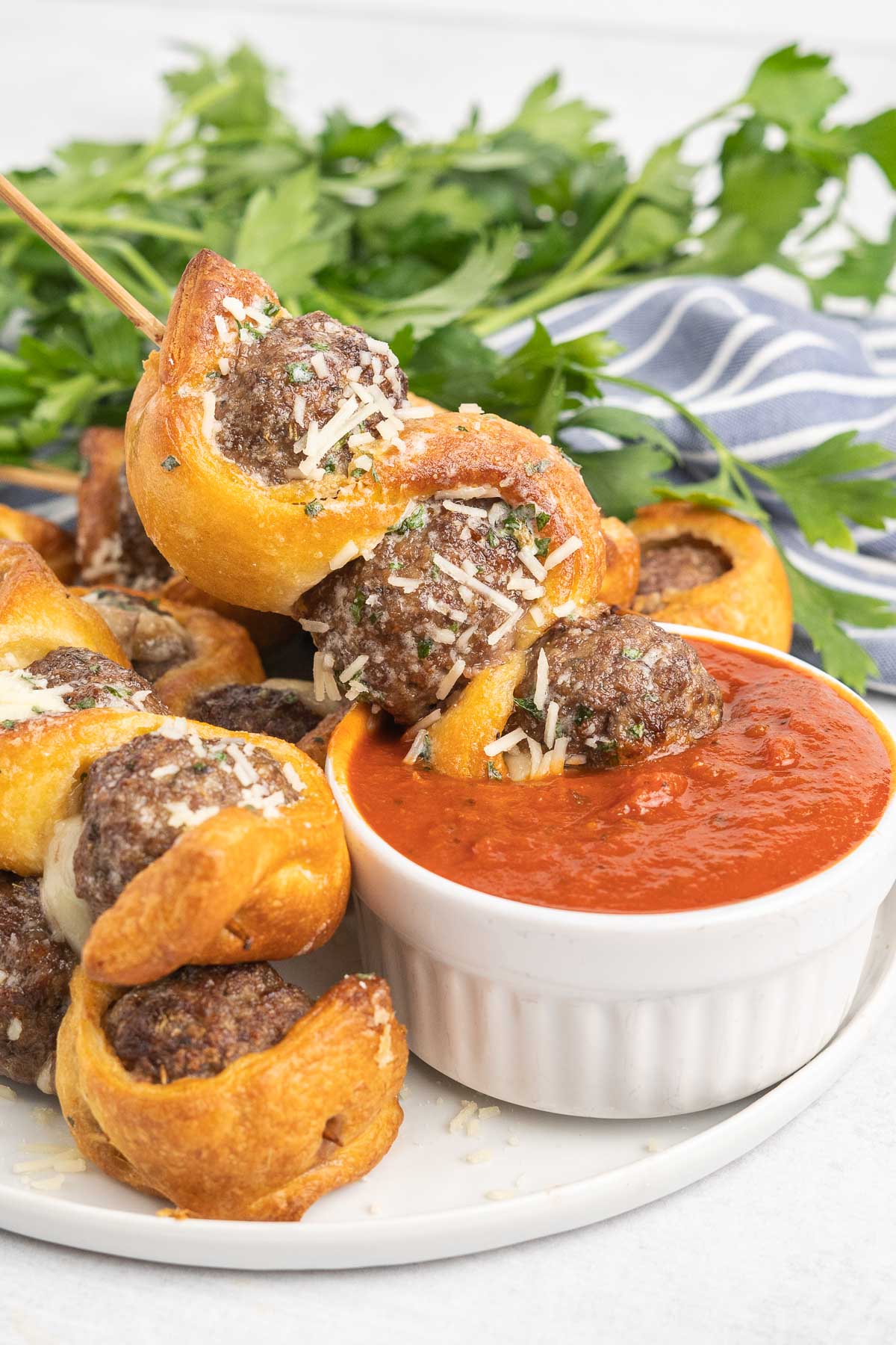 Air Fryer Meatball Sub Skewers