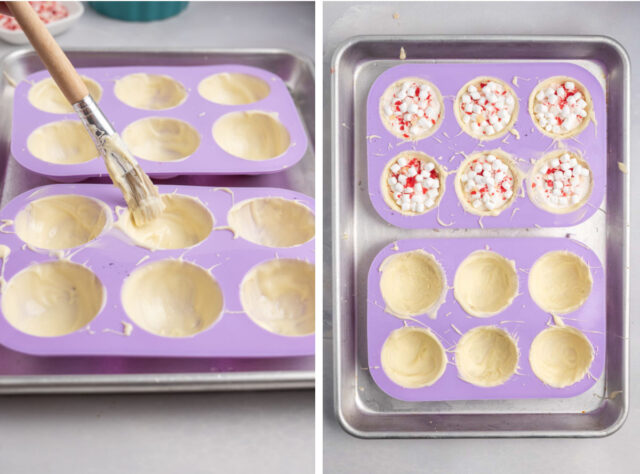 Peppermint White Chocolate Hot Cocoa Bombs - Tastes of Homemade