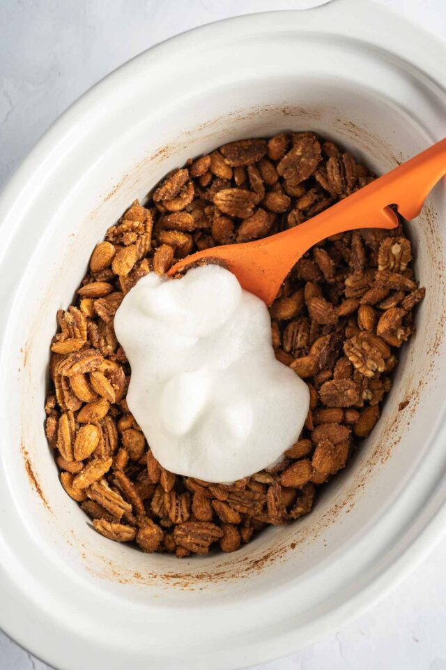 Slow Cooker Candied Nuts (With Maple Syrup) Tastes of Homemade