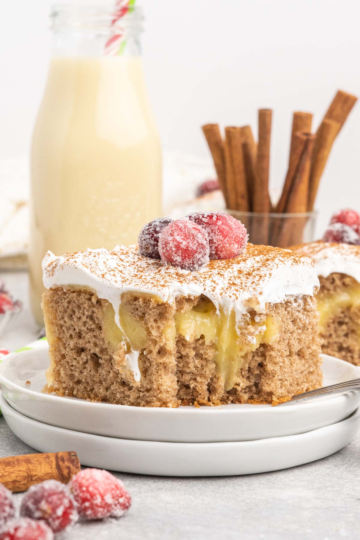 Eggnog Poke Cake Tastes of Homemade