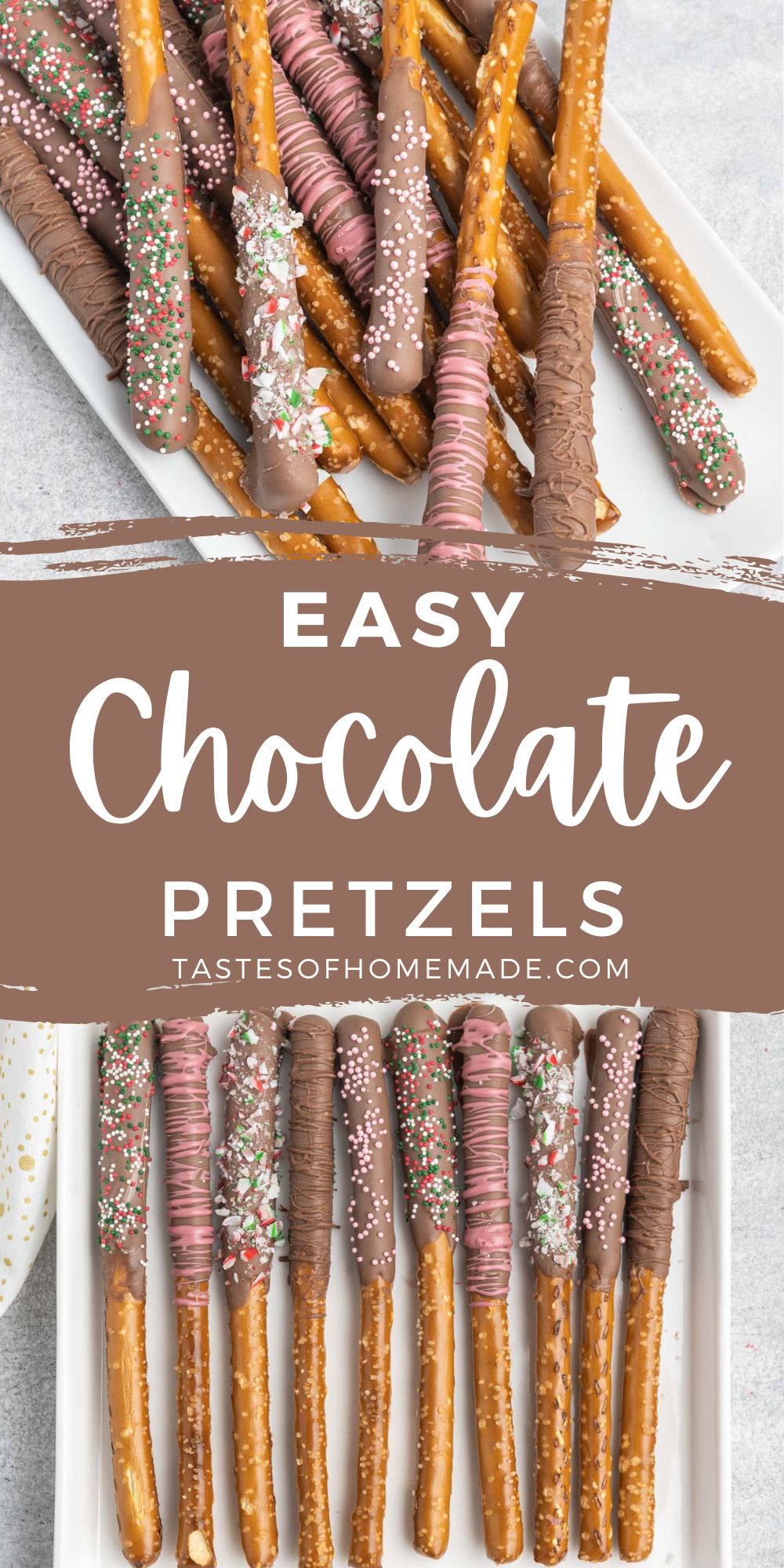 Chocolate Covered Pretzel Rods Tastes of Homemade