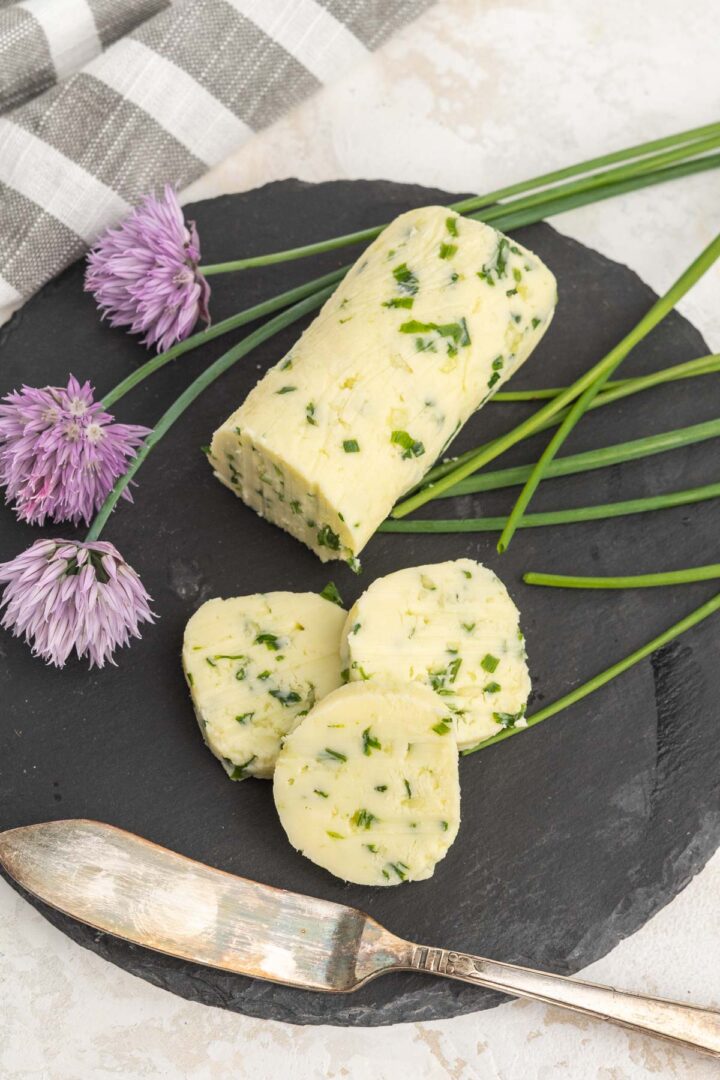 Easy Garlic Chive Butter Tastes of Homemade