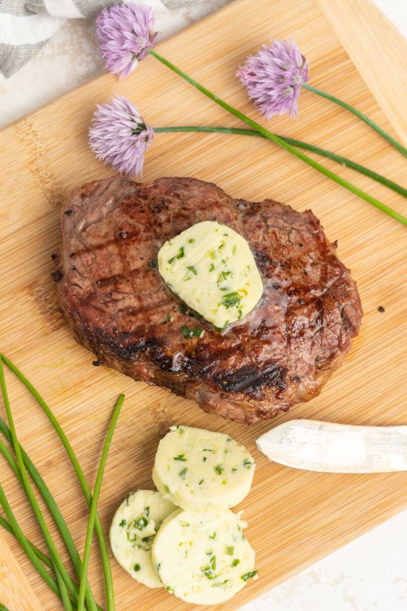 Easy Garlic Chive Butter Tastes of Homemade