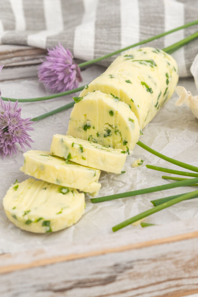 Easy Garlic Chive Butter Tastes of Homemade