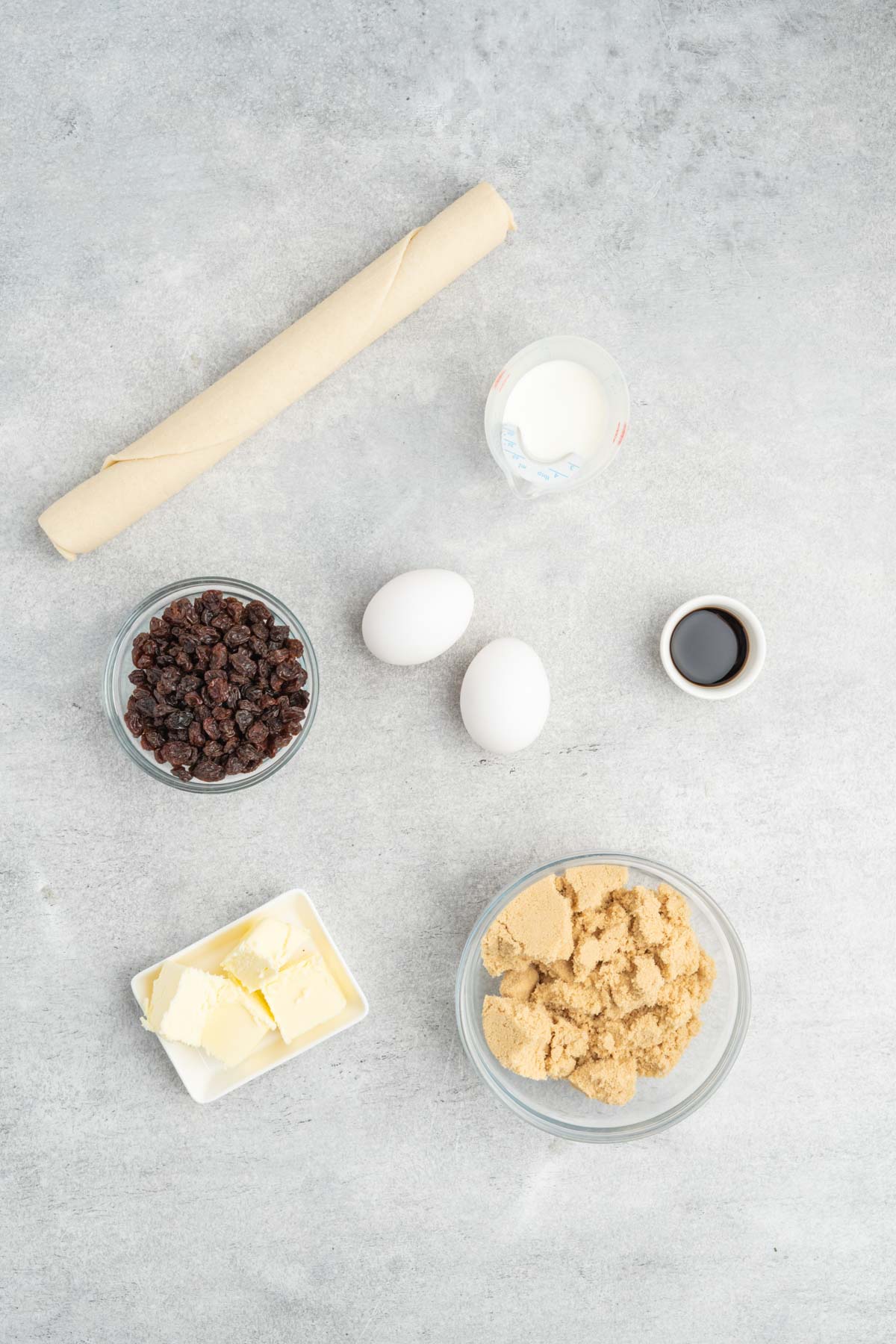 Ingredients for butter tarts.