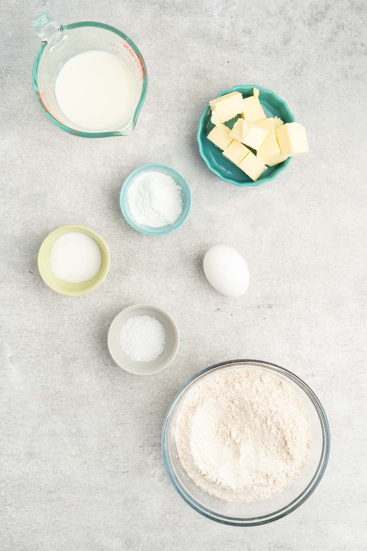 Ingredients for whole wheat scones.