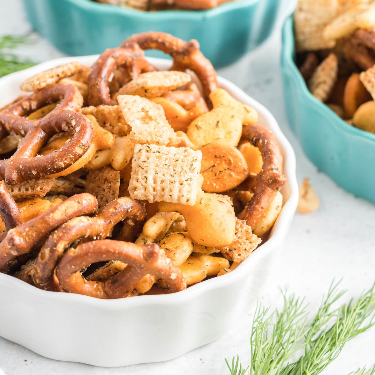 Air Fryer Dill Pickle Chex Mix