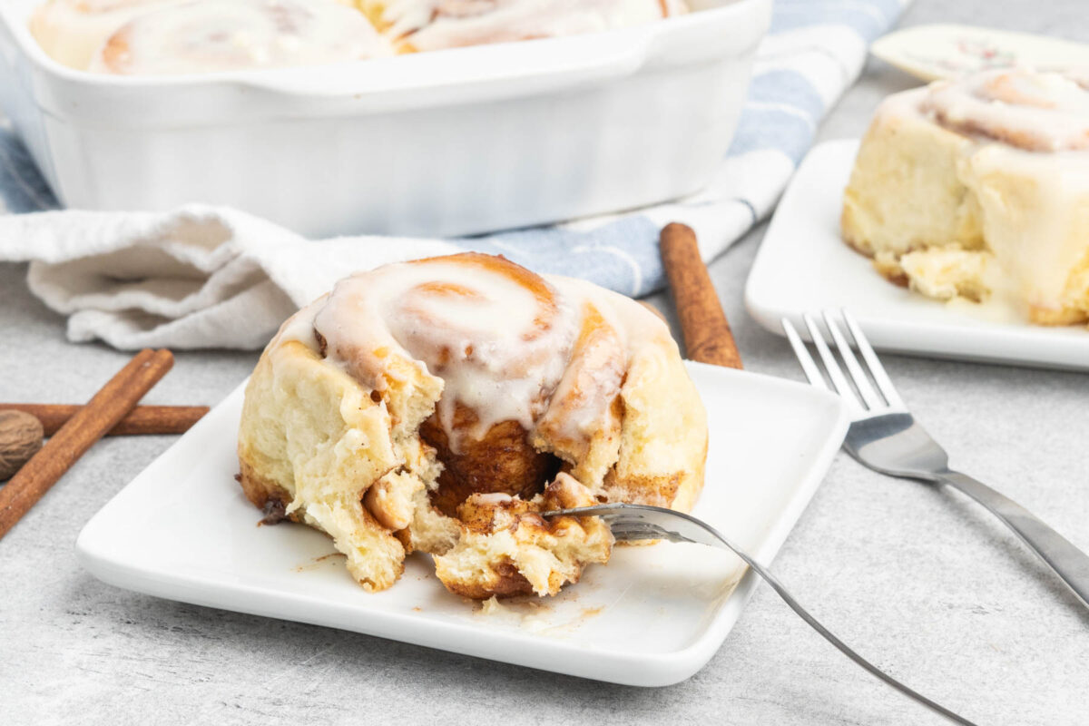 Eggnog Cinnamon Rolls - Tastes of Homemade