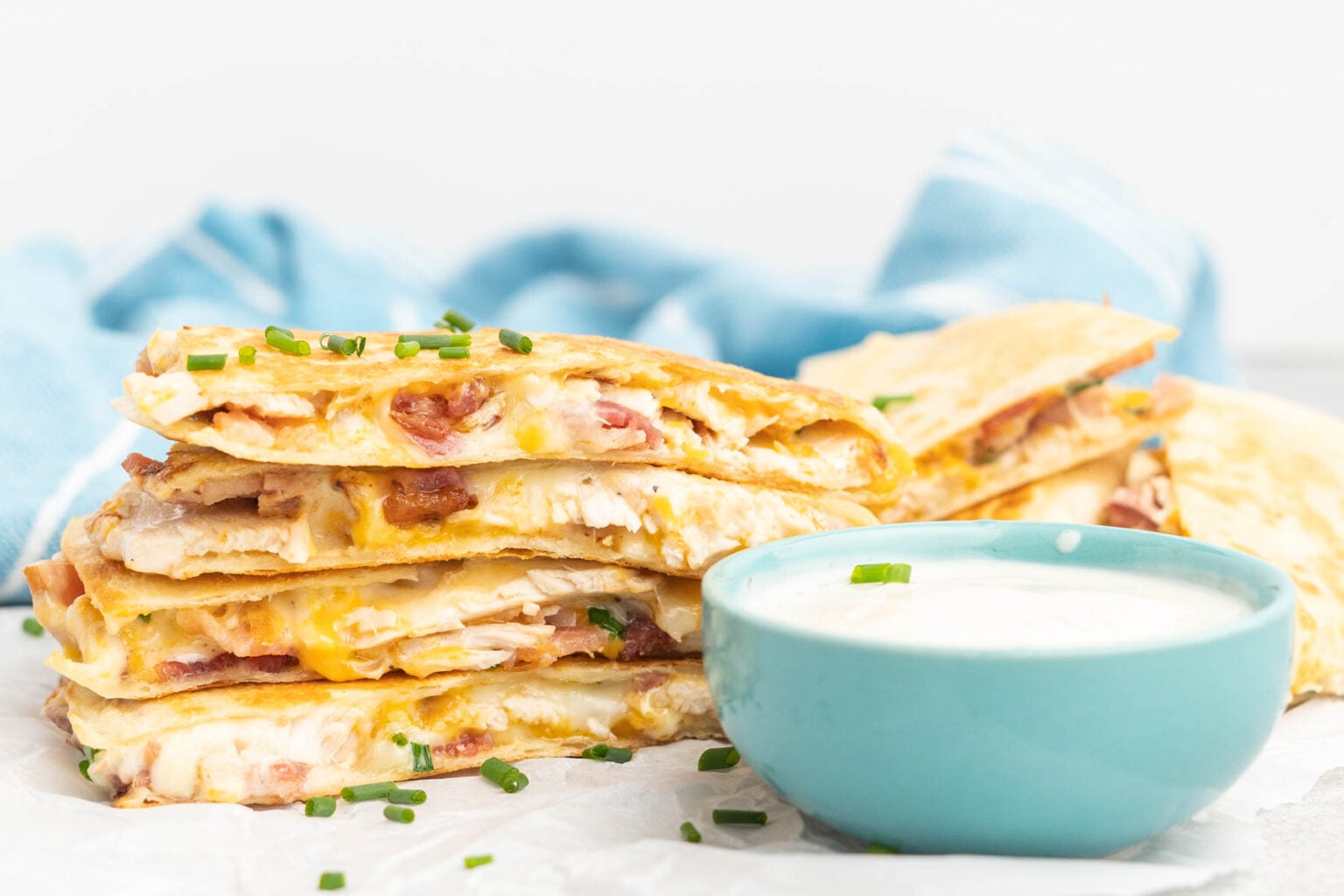 Chicken Bacon Ranch Quesadillas Tastes Of Homemade